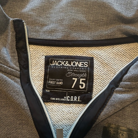 Men’s Jack and Jones zip up Sweatshirt no tags but fits a Men’s Medium - Picture 3 of 4